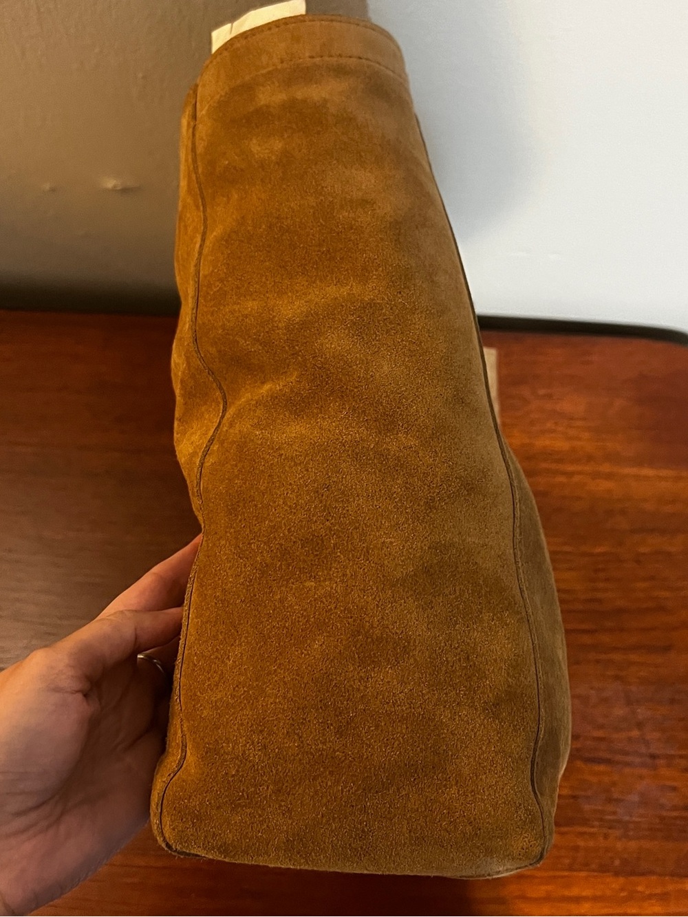 NWT Mark and Graham SOHO Suede Large Tote Italian Leather - Picture 5 of 7